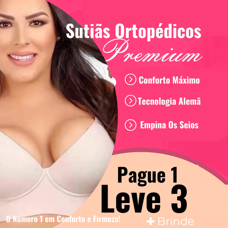 Kit de 3 Sutiãs Ortopédico com Efeito Modelador / O Número 1 em Conforto e Firmeza!últimas unidades